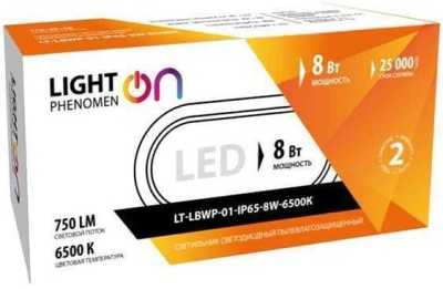 Банник LT-LBWP-01-IP65-8W-6500К LED овальный Е1601-0001 Светильники ЖКХ фото, изображение